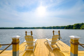 Luxury Pocono Lake House with Private Sunset Beach